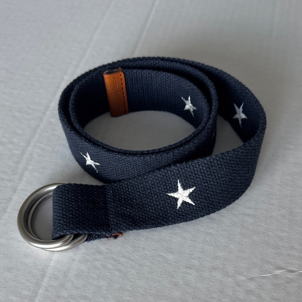 Vineyard Vines Boys Navy Blue Star Belt